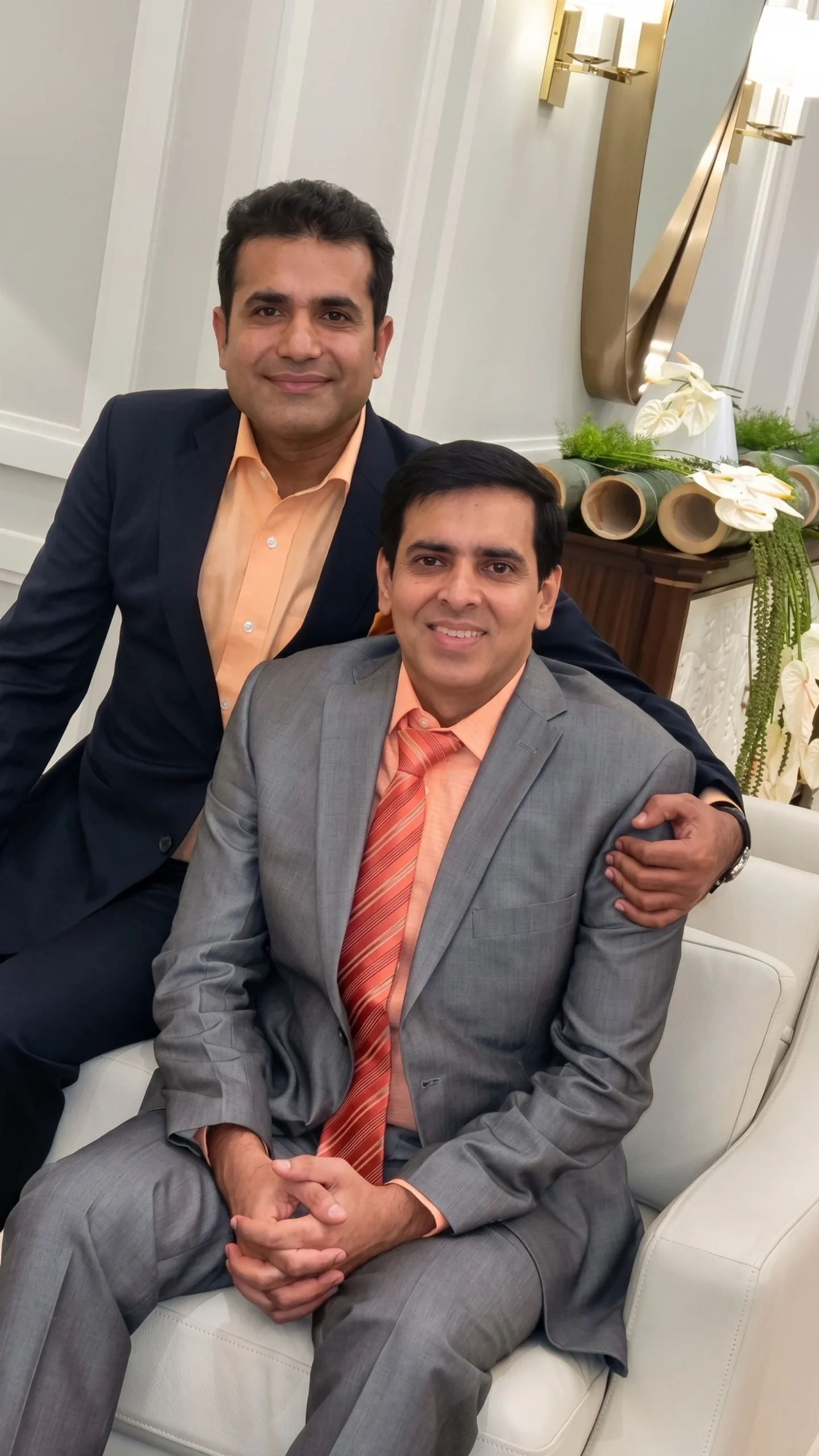 Suresh Bharani and Summit Jadwani when the company started